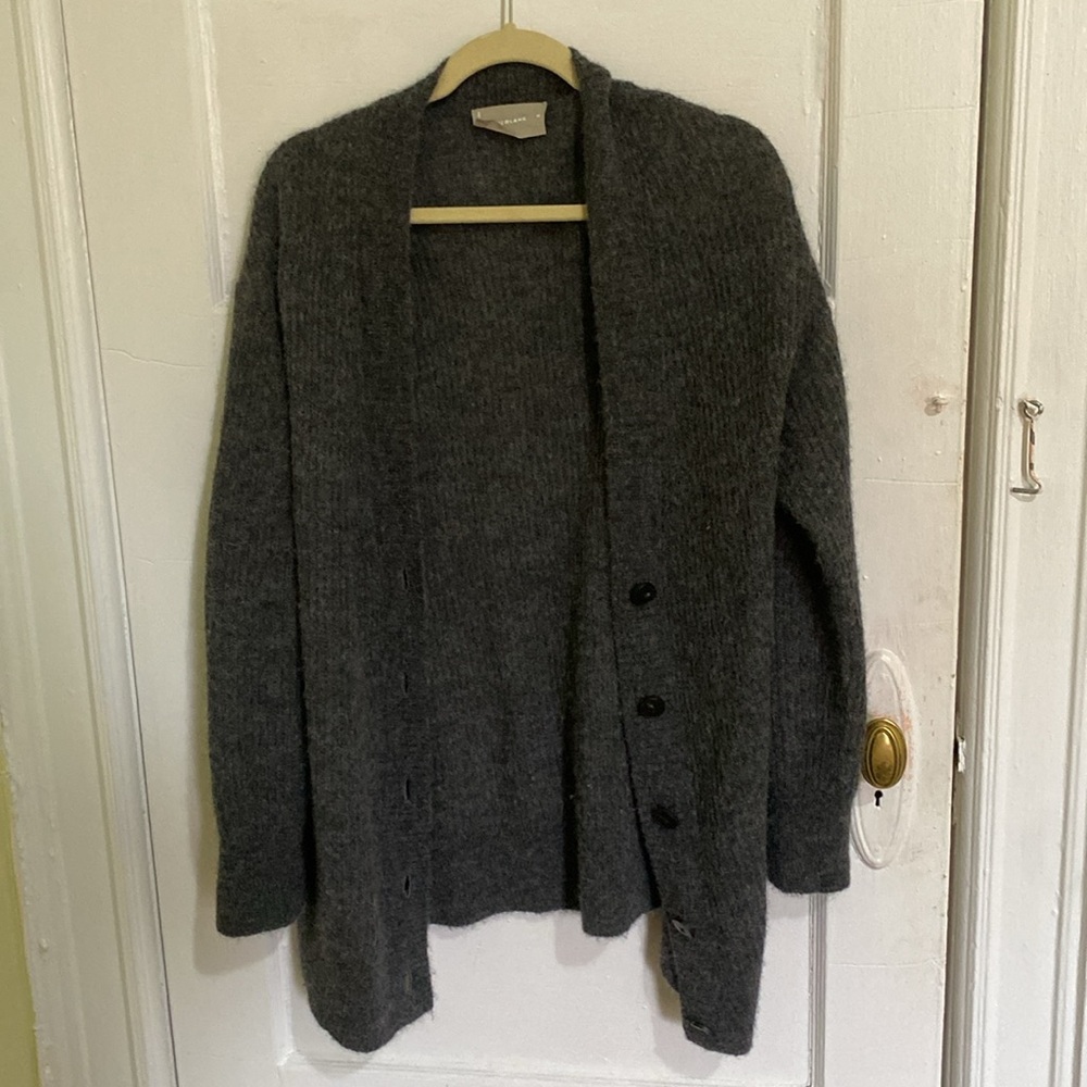 Everlane Alpaca Cardigan Charcoal